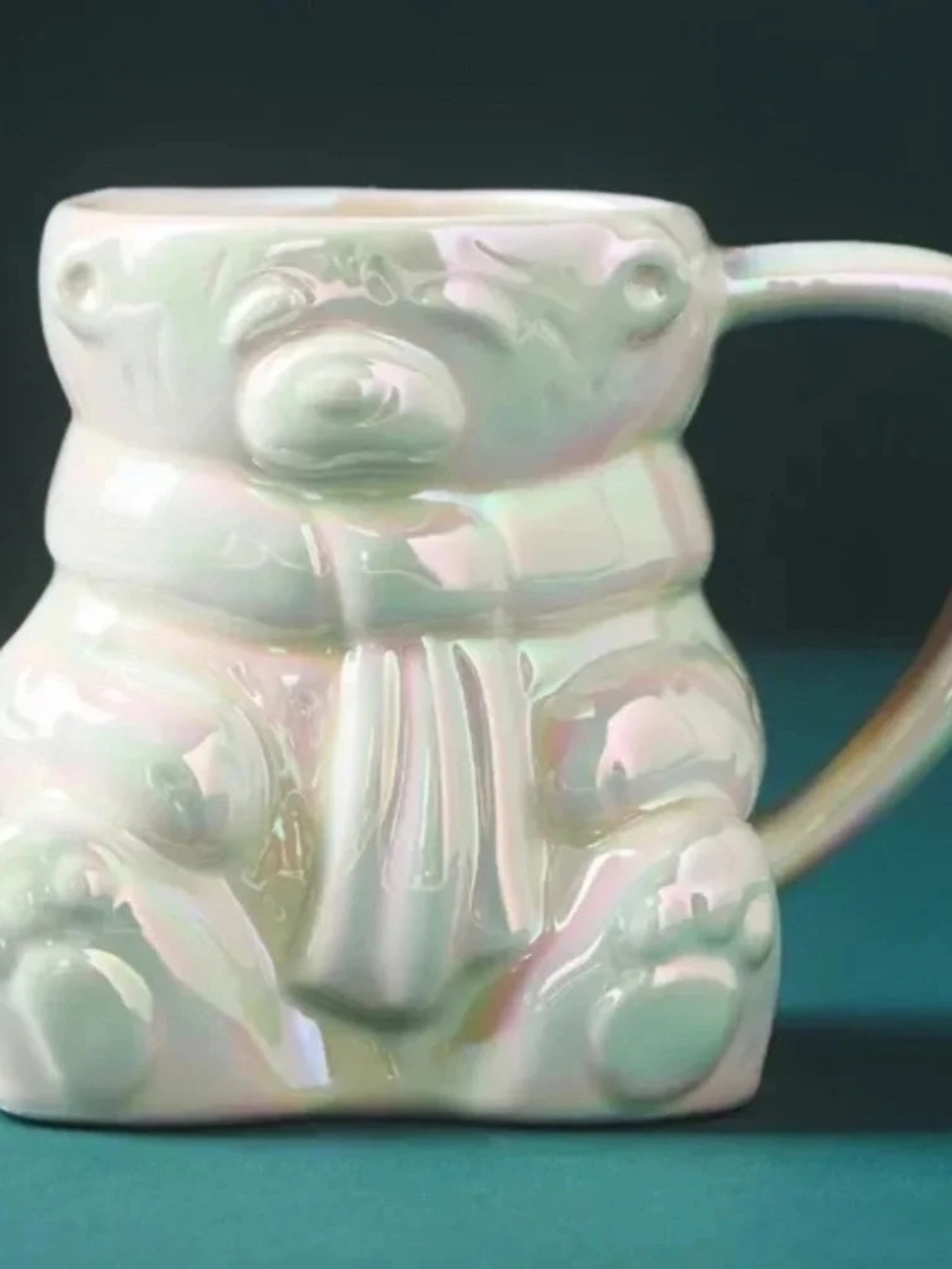 NWT Anthropologie Merry Luster Polar Bear Christmas Mug